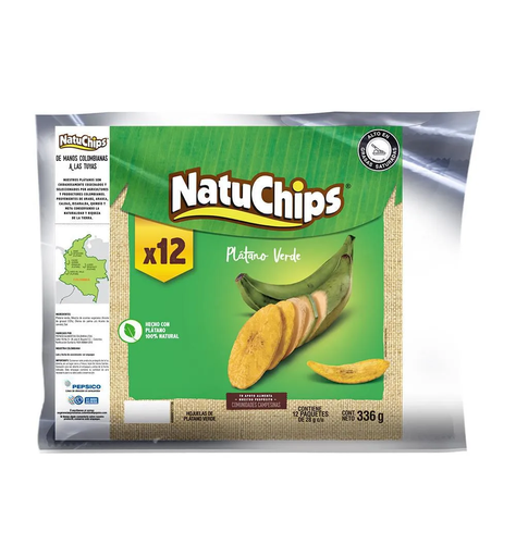 [005645] Platanitos Natuchips Verde 12 Unidades
