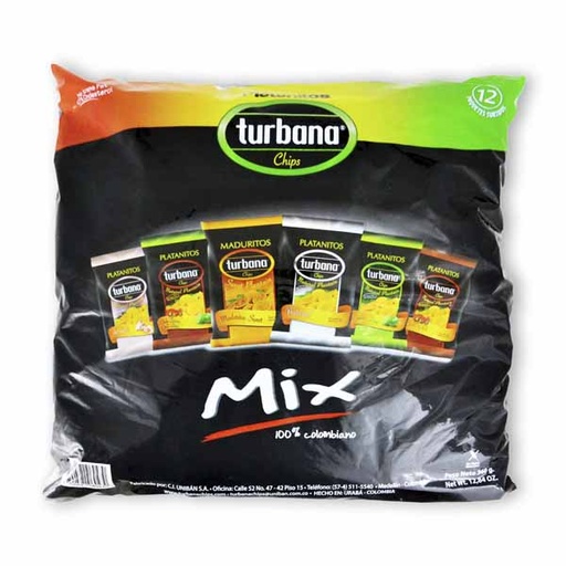 [004303] Platanitos Turbana Mix 12 Unidades 360Gr