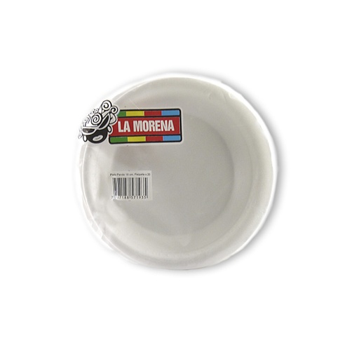 [008701] Plato Desechable La Morena Pando 18Cm 20 Unidades
