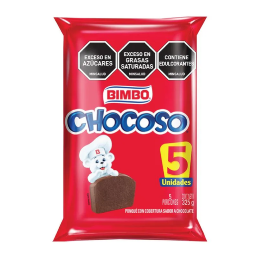 [005089] Ponque Chocoso Bimbo 5 Unidades 325Gr