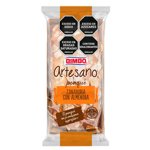 [052808] Ponqué Artesano Bimbo Zanahoria Con Almendra  355Gr