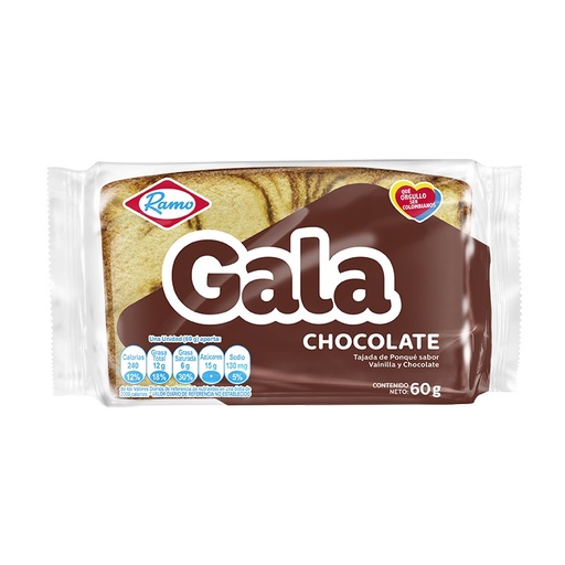 [051898] Ponqué Gala Chocolate Individual 60Gr
