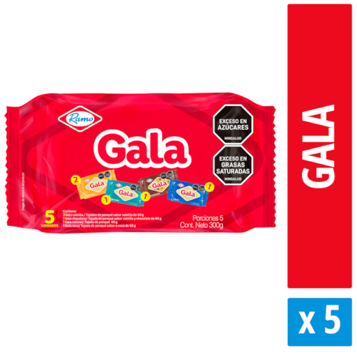 [051900] Ponqué Gala Surtido Bolsa 5 Unidades 300Gr