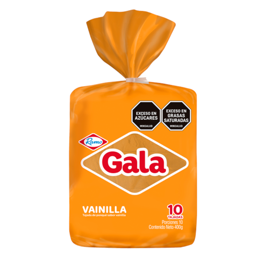 [003536] Ponqué Gala Vainilla Ramo 10 Unidades 400Gr