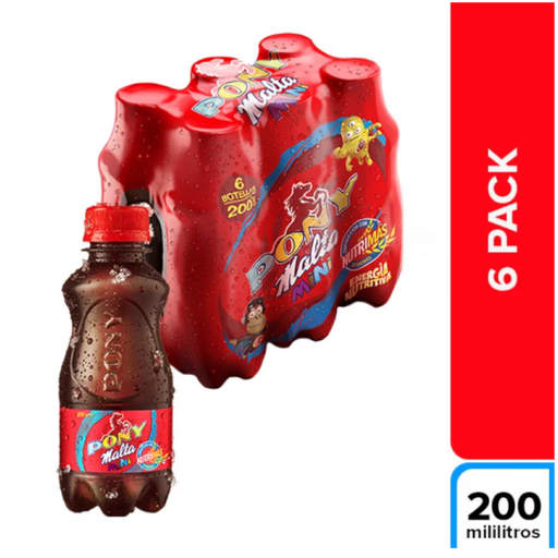 [011169] Pony Malta Mini Pet 6 Unidades 1200Cc