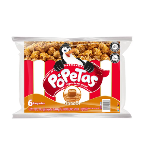 [018080] Popetas Caramelo 6 Unidades 266.4Gr