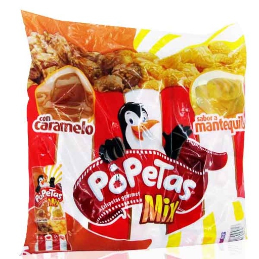 [041034] Popetas Mantequilla Caramelo Mega Mix 6 Unidades 226.2Gr
