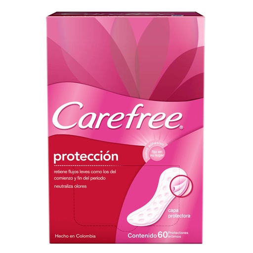 [000176] Protectores Carefree Original 60 Unidades
