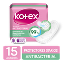 Protectores Diarios Kotex Antibacterial 15 Unidades