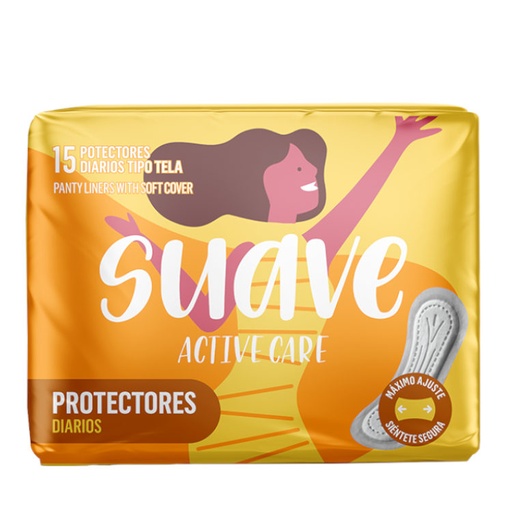 [053160] Protectores Diarios Suave Active Care Sin Alas 15 Unidades
