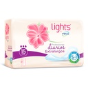 Protectores Lights By Tena Extralargo 15 Unidades