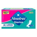 Protectores Nosotras Diarios Largos 80 Unidades