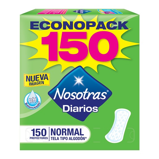 [000887] Protectores Nosotras Diarios Normal 150 Unidades