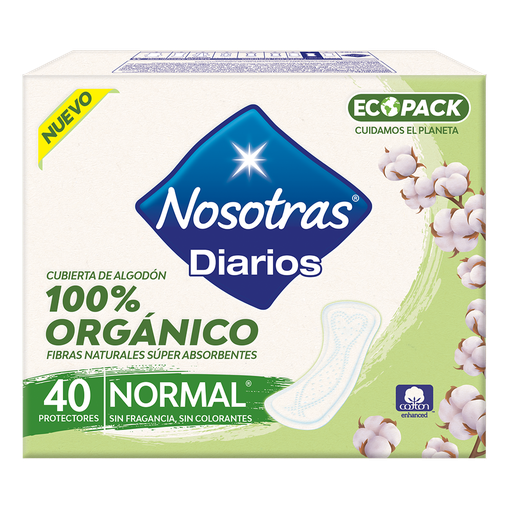 [052486] Protectores Nosotras Diarios Normal Orgánico 40 Unidades