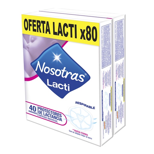 [018735] Protectores Nosotras Lactancia 80 Unidades Precio Especial