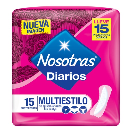 [012701] Protectores Nosotras Multiestilo 15 Unidades