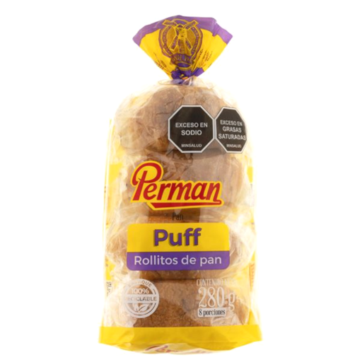 [050319] Puffs Rollitos Pan Perman 8 Unidades 280Gr