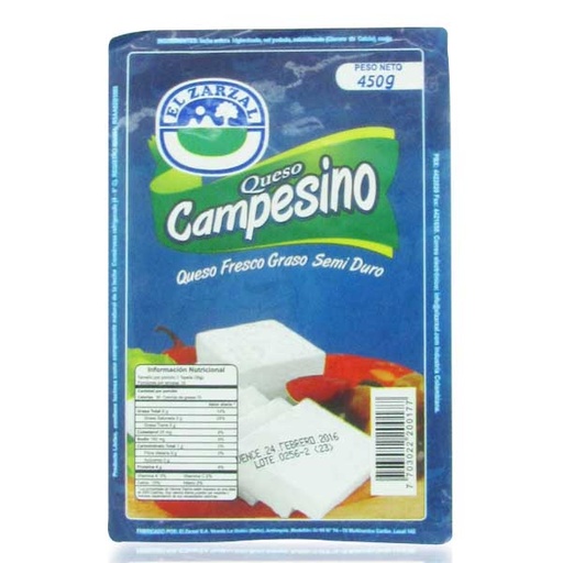 [018523] Queso Campesino El Zarzal 450Gr