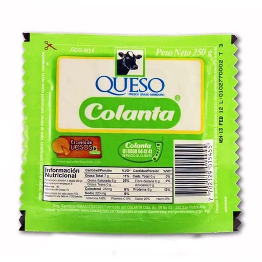 [001205] Queso Colanta 250Gr