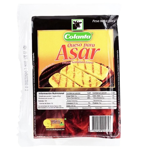 [014739] Queso Colanta Asar 500Gr