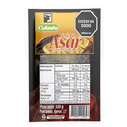 [014739] Queso Colanta Asar 500Gr