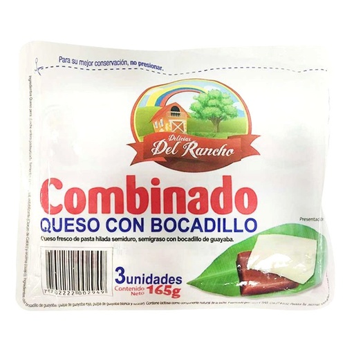 [053203] Queso Con Bocadillo Alqueria Delicias Del Rancho 3 Unidades 165Gr