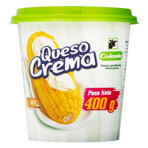 [001262] Queso Crema Colanta 400Gr
