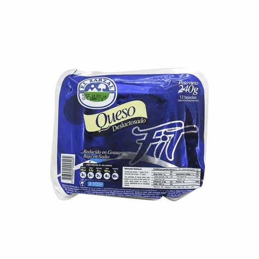 [051302] Queso El Zarzal Fit Deslactosado Tajado 240Gr