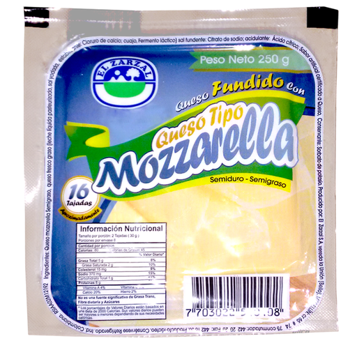 [006627] Queso Mozzarella Tajado El Zarzal 250Gr