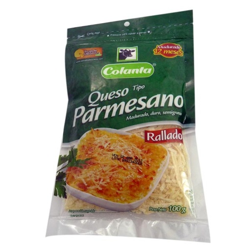 [001243] Queso Parmesano Colanta Rallado 100Gr