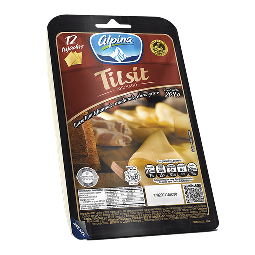 [052412] Queso Tilsit  Alpina Tajado 12 Unidades 204Gr