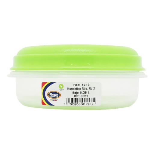 [046175] Recipiente Hermetico Plesco Redondo Bajo #2
