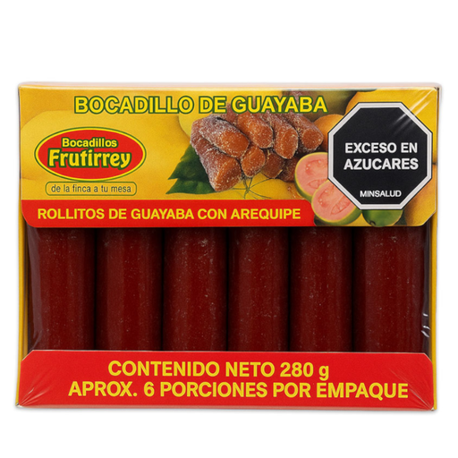 [007192] Rollitos Guayaba Arequipe Frutirrey 280Gr