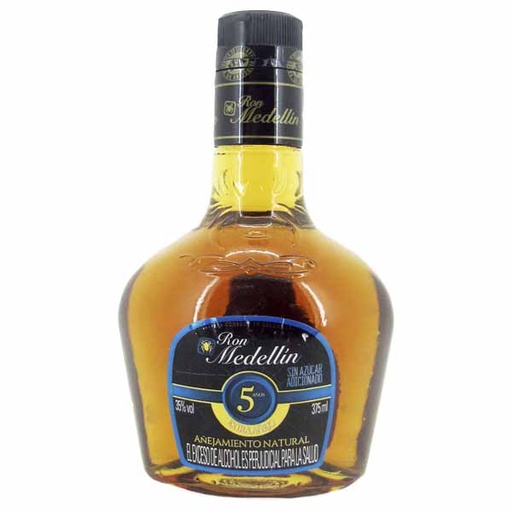 [045363] Ron Medellin 5 Años Extra Añejo Sin Azucar 375Ml