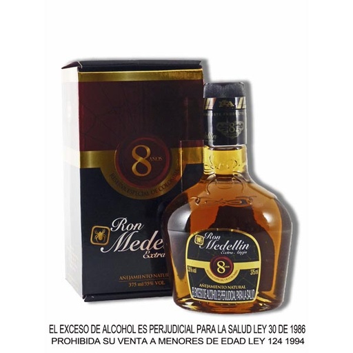 [008169] Ron Medellin 8 Años 375Ml