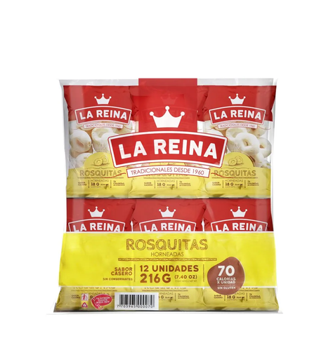 [007296] Rosquillas La Reina Paquetes 12 Unidades 216Gr