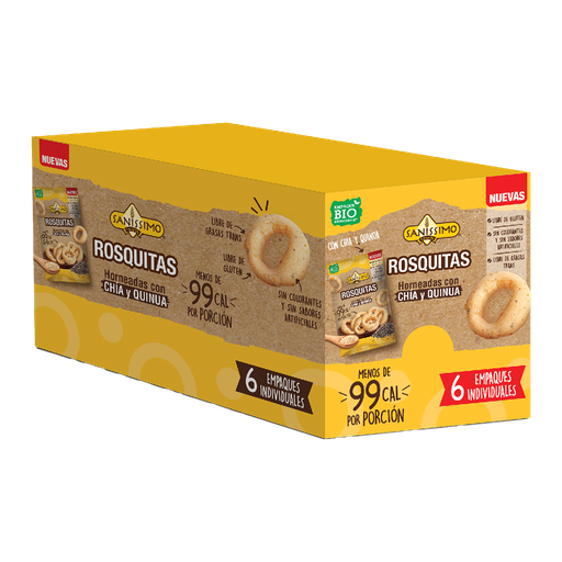 [052632] Rosquitas Sanissimo Chía Y Quinua 120Gr 6 Paquetes