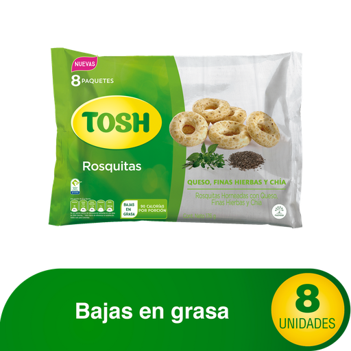 [050621] Rosquitas Tosh Hierbas/Chia 176Gr 8 Paquetes