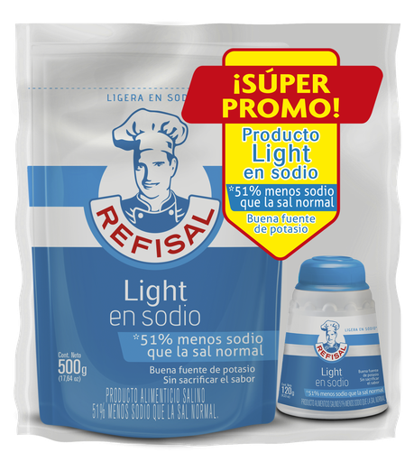 [051180] Sal Refisal Light 500Gr Gratis Salero 120Gr
