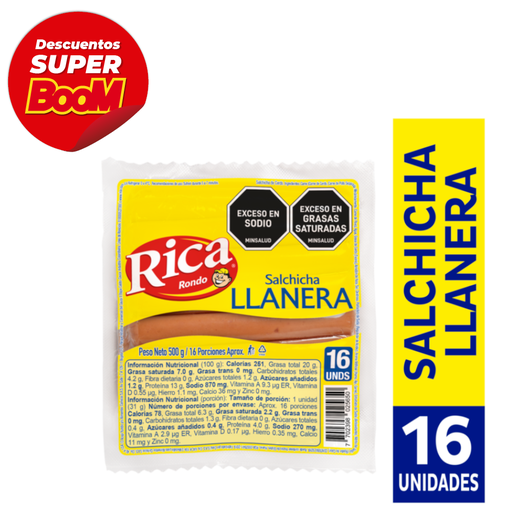 [000840] Salchicha Llanera Rica 500Gr
