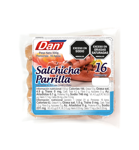 [006550] Salchicha Parrilla Dan 500Gr
