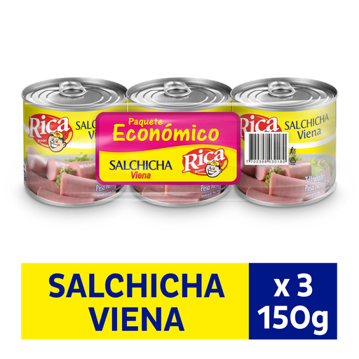 [000819] Salchicha Viena Rica Res Paquete Económico 450Gr