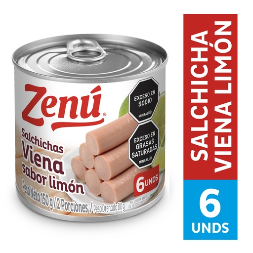 [016656] Salchicha Zenú Viena Limon 150Gr