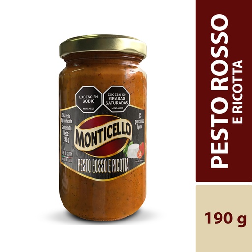 [050958] Salsa Monticello Pesto Rosso 190Gr