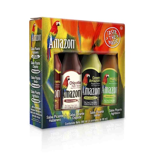 [051022] Salsa Picante Estuche Amazon 4 Unidades 360Ml