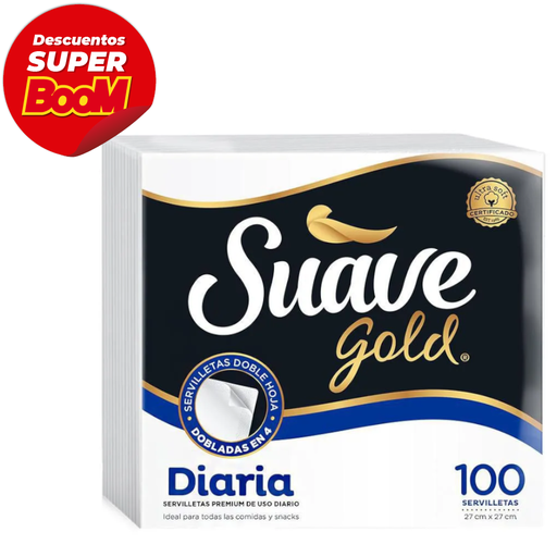 [015722] Servilleta Suave Gold Diaria 100 Unidades