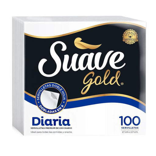 [015722] Servilleta Suave Gold Diaria 100 Unidades