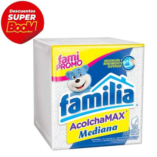 [042803] Servilletas Familia Acolchamax Medianas 100 Unidades