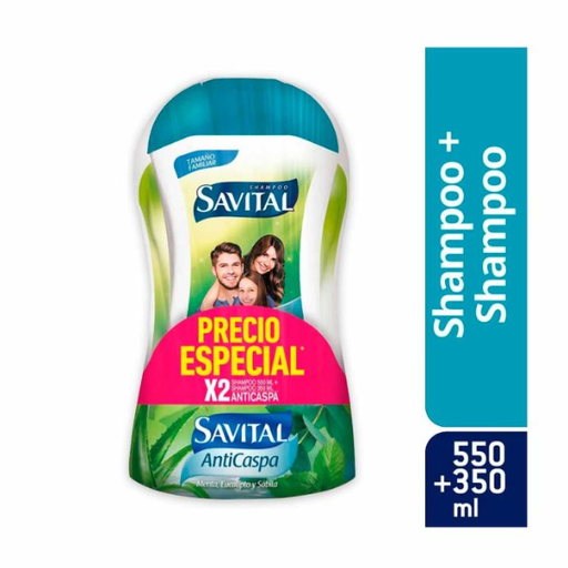 [053246] Shampoo Savital Anticaspa 550Ml + Shampoo Doypak 350Ml