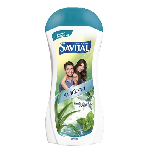 [051016] Shampoo Savital Anticaspa Menta Eucalipto Sábila 550Ml